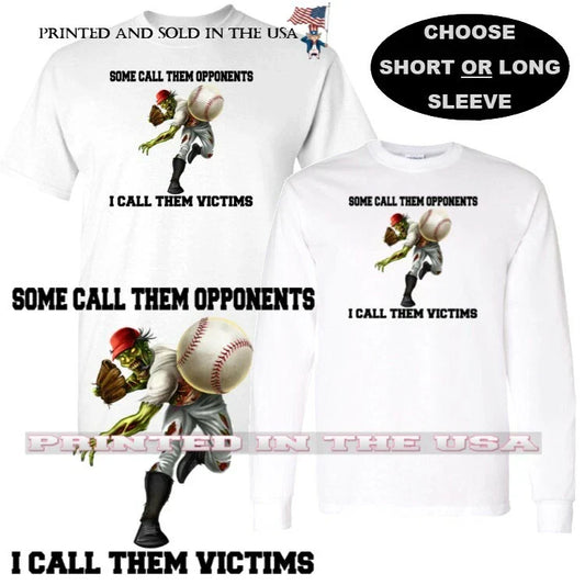 Baseball Zombie Team Mascot Pitcher Victim Not Opponent Custom Cartoon T Shirt Unisex T-shirt, Sweatshirt, Hoodie, Long Sleeve Tee - T-Shirt, Sweatshirt, Hoodie