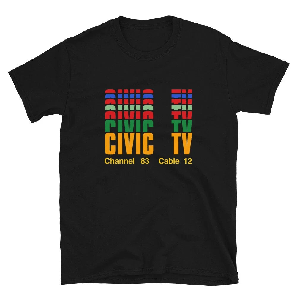 Civic TV - Videodrome - limited edition classic black tribute t-shirt Unisex T-shirt, Sweatshirt, Hoodie, Long Sleeve Tee - T-Shirt, Sweatshirt, Hoodie