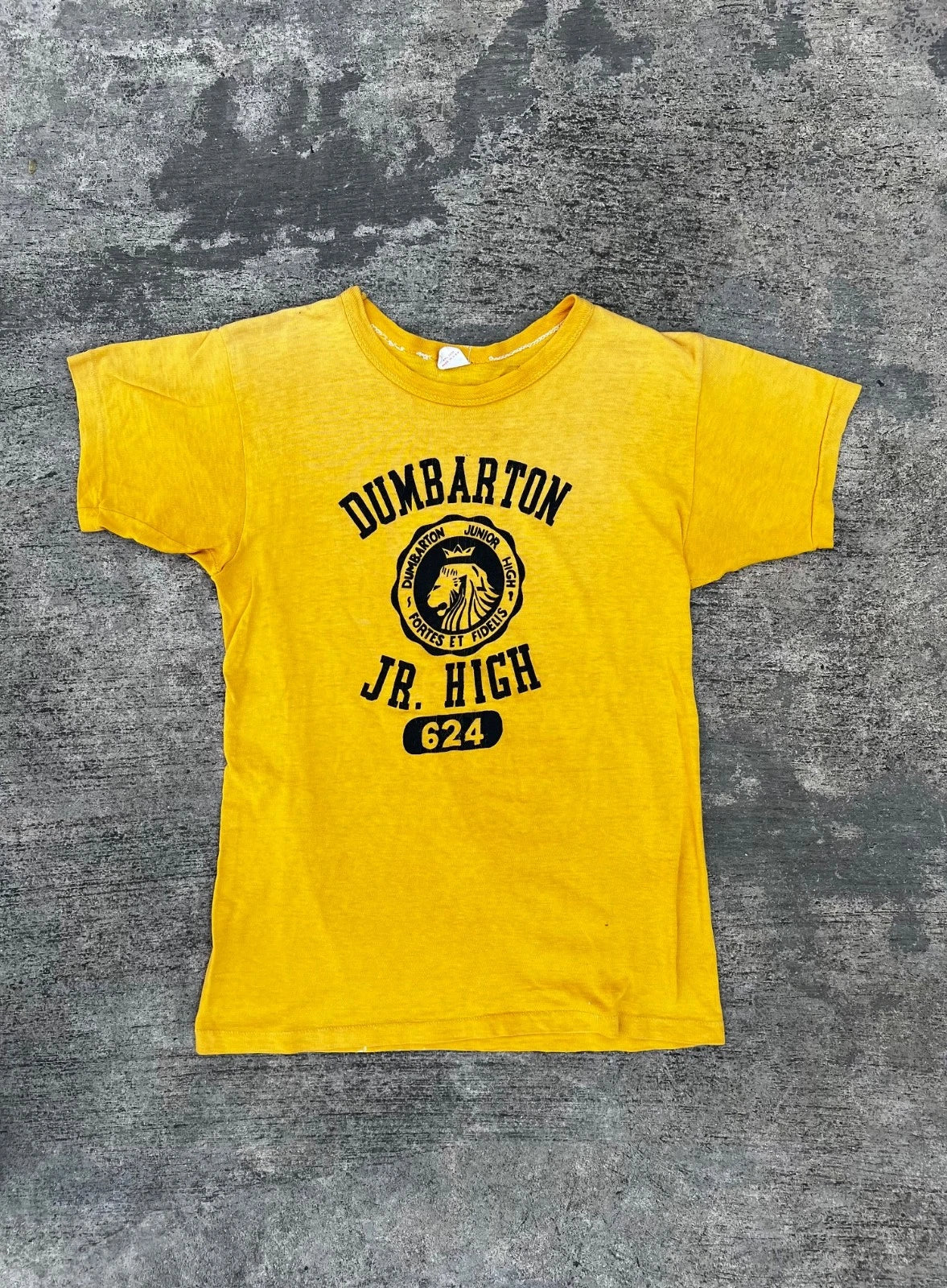 Vintage 50s  t-shirt   DUMBARTON JR.HIGH Unisex T-shirt, Sweatshirt, Hoodie, Long Sleeve Tee - T-Shirt, Sweatshirt, Hoodie