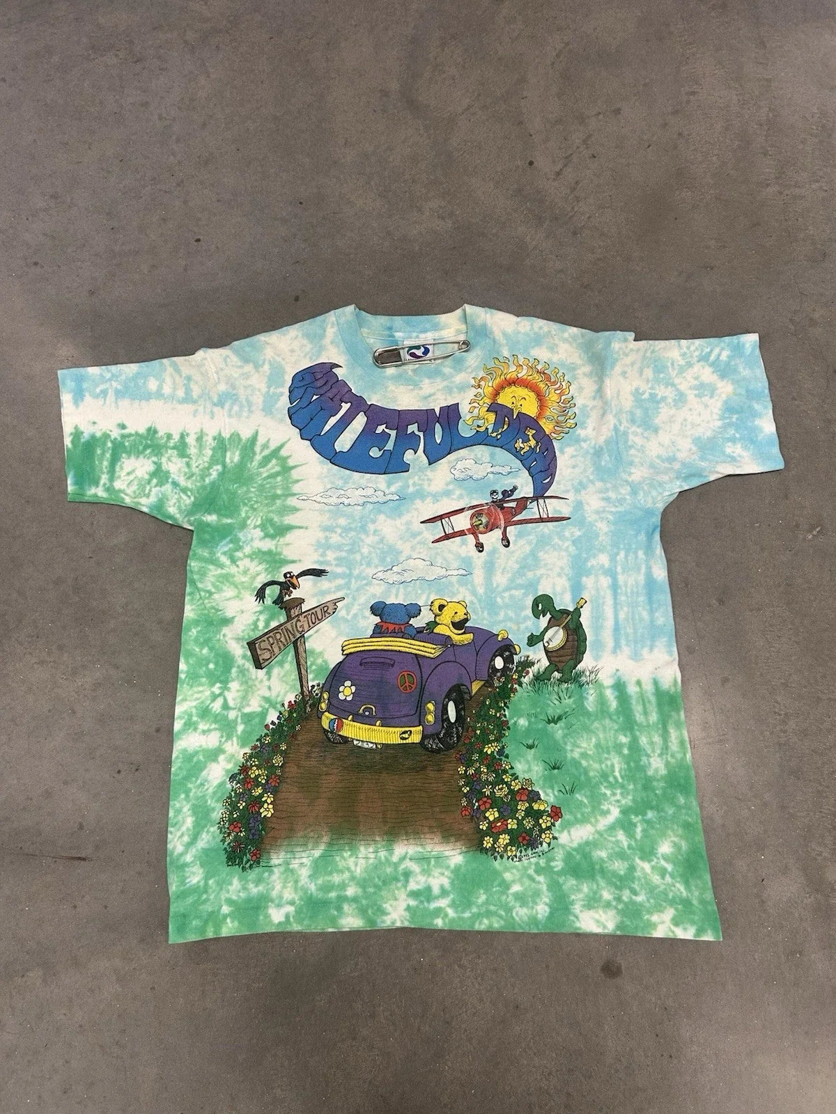 Vintage 1992 Grateful Dead Spring Tour AOP tee Unisex T-shirt, Sweatshirt, Hoodie, Long Sleeve Tee - T-Shirt, Sweatshirt, Hoodie