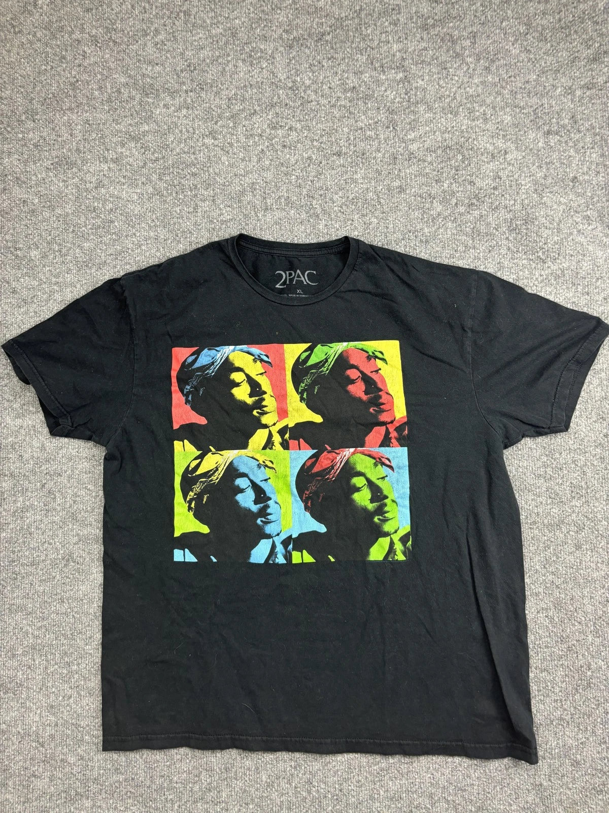 2PAC Shirt Mens XL Black Pop Art Quad Portrait Graphic Rap HipHop Tee 2022 Amaru Unisex T-shirt, Sweatshirt, Hoodie, Long Sleeve Tee - T-Shirt, Sweatshirt, Hoodie