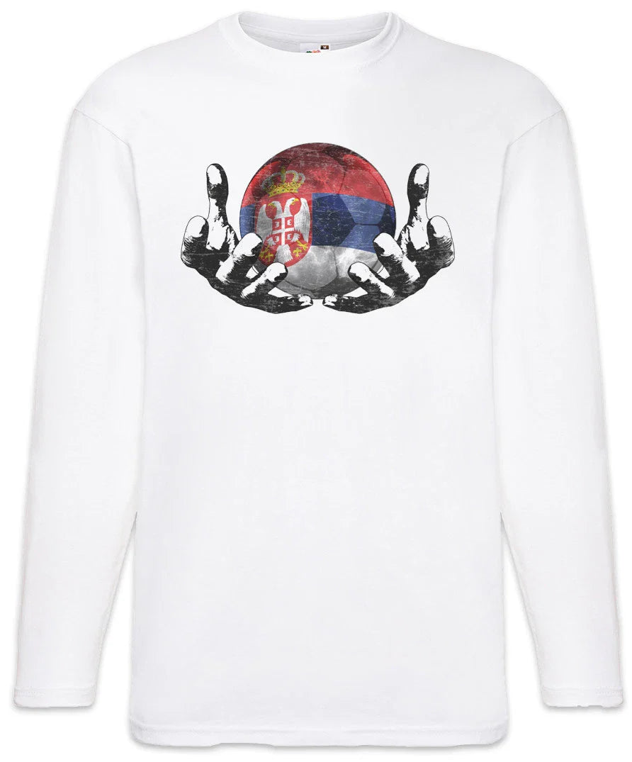 Serbia Football Magic Ball Men Long Sleeve T-Shirt serbian Soccer Flag Unisex T-shirt, Sweatshirt, Hoodie, Long Sleeve Tee - T-Shirt, Sweatshirt, Hoodie