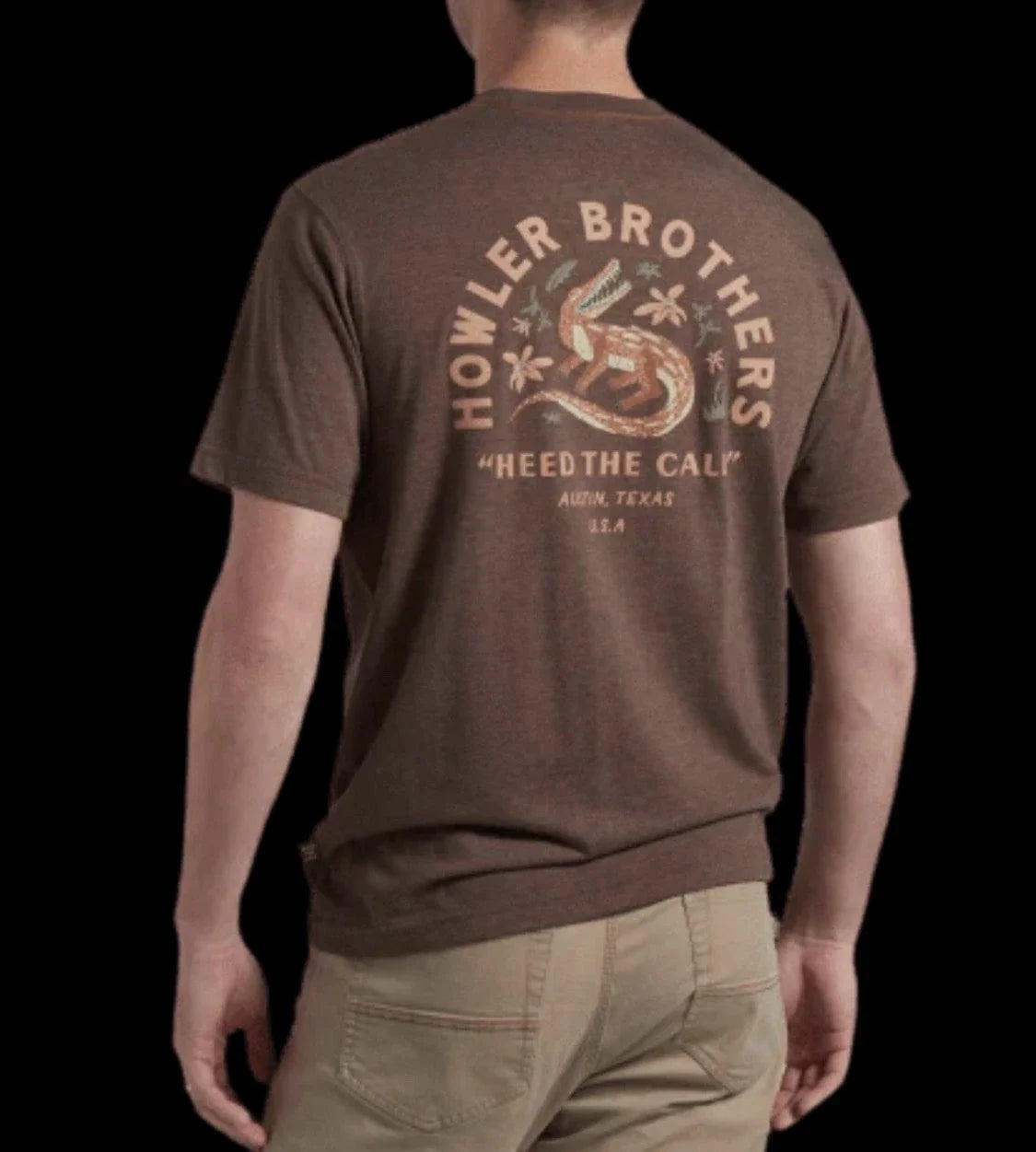 Howler Brothers Mens Lazy Gators Pocket Crew Neck T-Shirt Rust Size L Unisex T-shirt, Sweatshirt, Hoodie, Long Sleeve Tee - T-Shirt, Sweatshirt, Hoodie