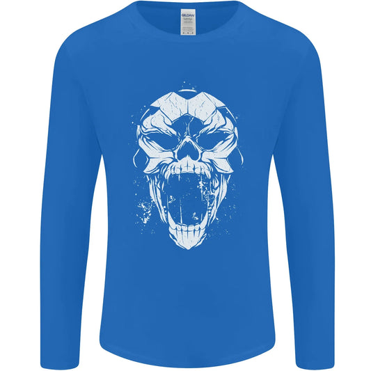 A Football Skull Footy Soccer Mens Long Sleeve T-Shirt Unisex T-shirt, Sweatshirt, Hoodie, Long Sleeve Tee - T-Shirt, Sweatshirt, Hoodie