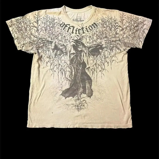 100% Cotton Y2K Affliction Style Graphic T Shirt Gothic Grunge 2000s Unisex Unisex T-shirt, Sweatshirt, Hoodie, Long Sleeve Tee - T-Shirt, Sweatshirt, Hoodie
