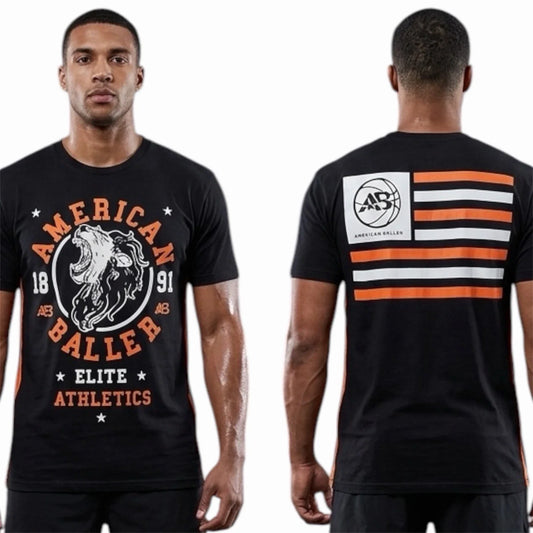 $40 AMERICAN FIGHTER BALLER Black ROAR  Athletic Basketball Graphic T-shirt NWT Unisex T-shirt, Sweatshirt, Hoodie, Long Sleeve Tee - T-Shirt, Sweatshirt, Hoodie