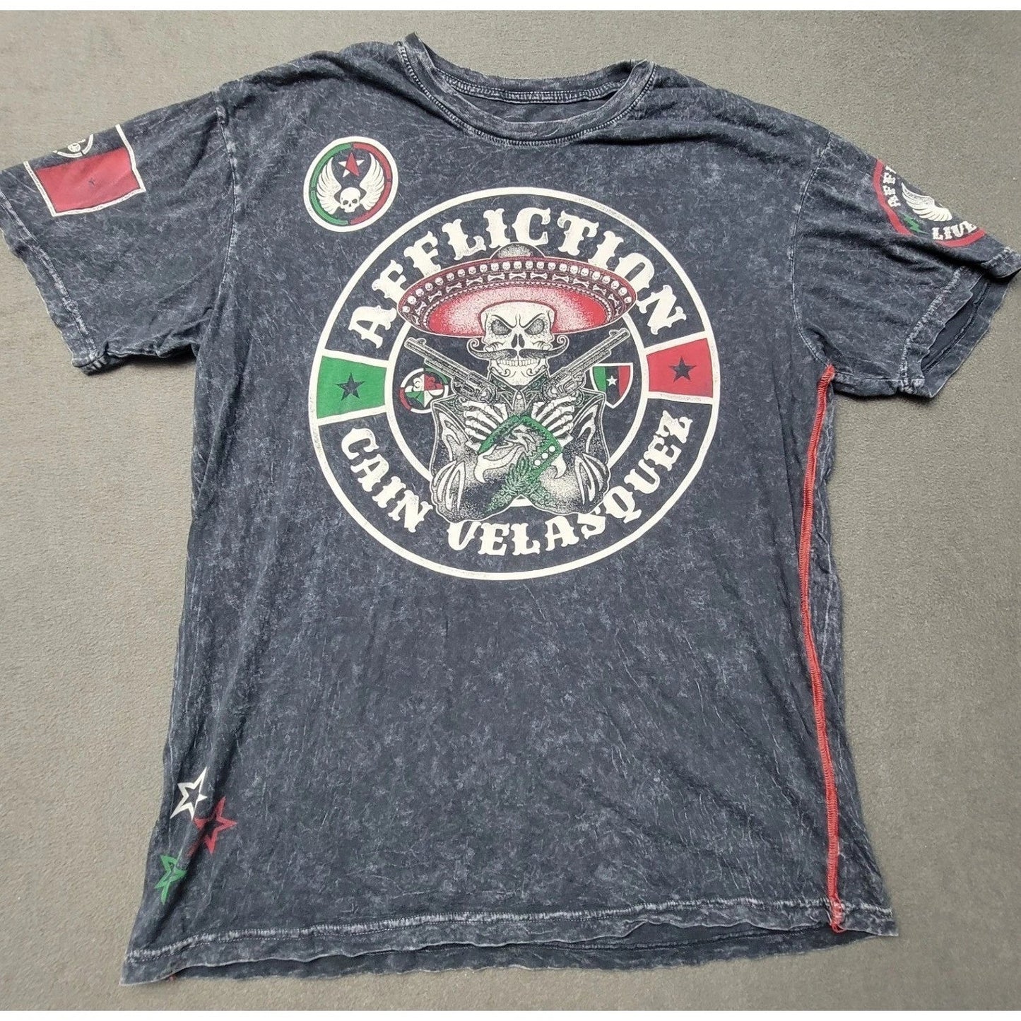 AFFLICTION x Cain Velasquez XL T-Shirt UFC MMA Double Sided Graphic USA-Made Unisex T-shirt, Sweatshirt, Hoodie, Long Sleeve Tee - T-Shirt, Sweatshirt, Hoodie