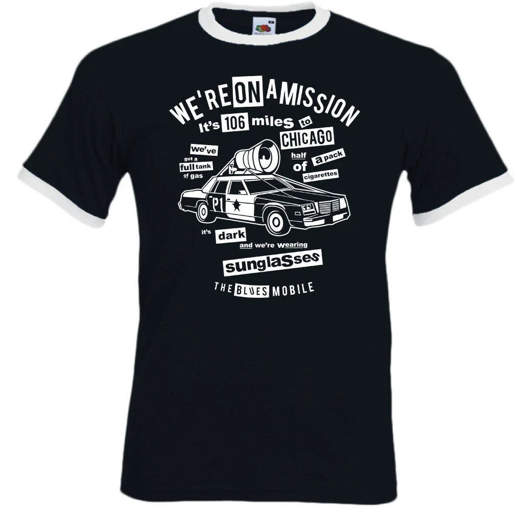 Blues Brothers T-Shirt We're On A Mission Mens Funny Retro Movie Film Quote Unisex T-shirt, Sweatshirt, Hoodie, Long Sleeve Tee - T-Shirt, Sweatshirt, Hoodie