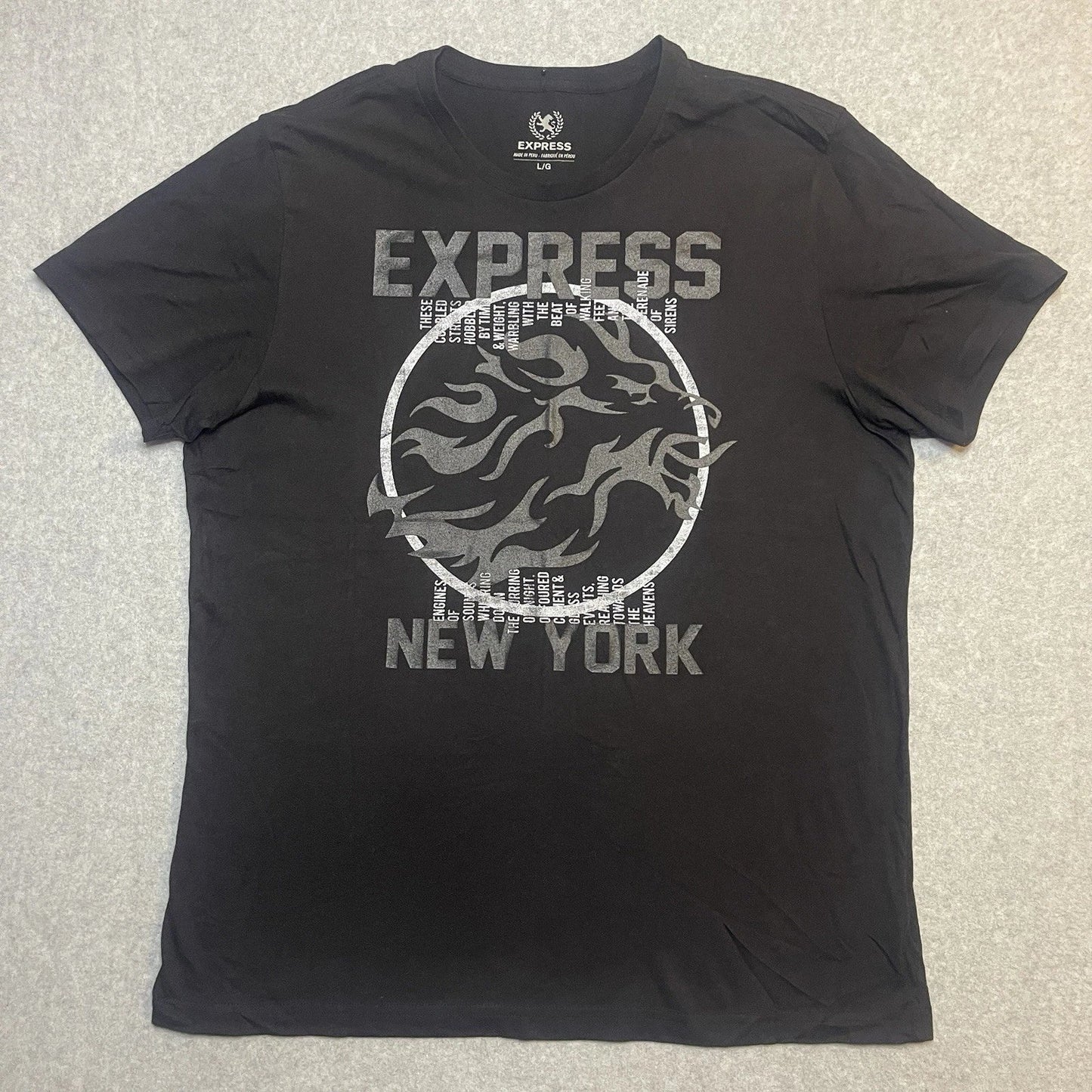 Y2K Express Men's Black Graphic Cotton Crew Neck T-Shirt Size L Unisex T-shirt, Sweatshirt, Hoodie, Long Sleeve Tee - T-Shirt, Sweatshirt, Hoodie