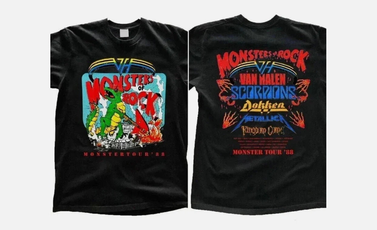 Monsters of Rock Tour 1988 T-Shirt Reprint Concert Rock Metal S-4XL Unisex T-shirt, Sweatshirt, Hoodie, Long Sleeve Tee - T-Shirt, Sweatshirt, Hoodie