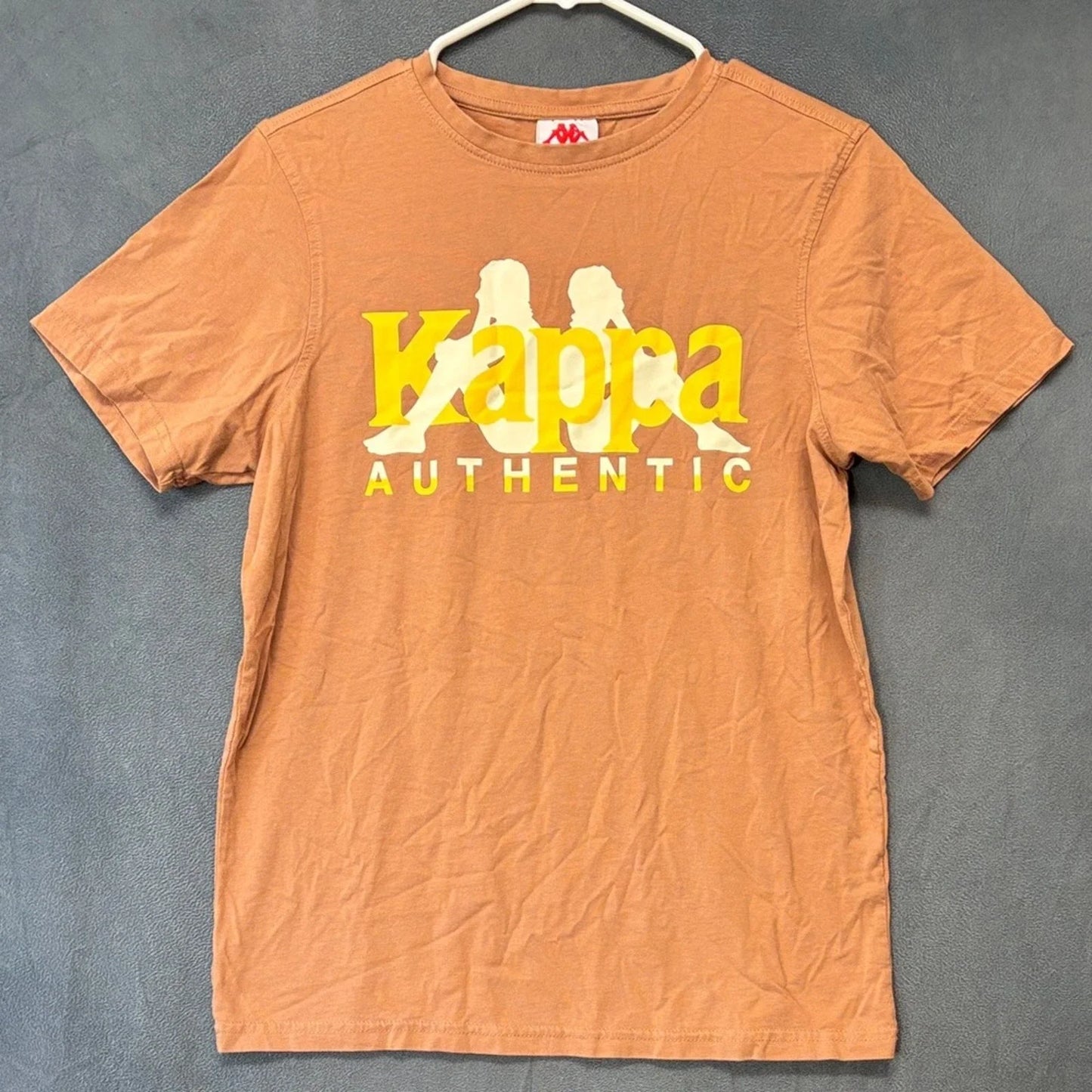 Kappa Authentic Brown Logo Tee Small Soccer Blockcore Athletic Streetwear Brown Unisex T-shirt, Sweatshirt, Hoodie, Long Sleeve Tee - T-Shirt, Sweatshirt, Hoodie