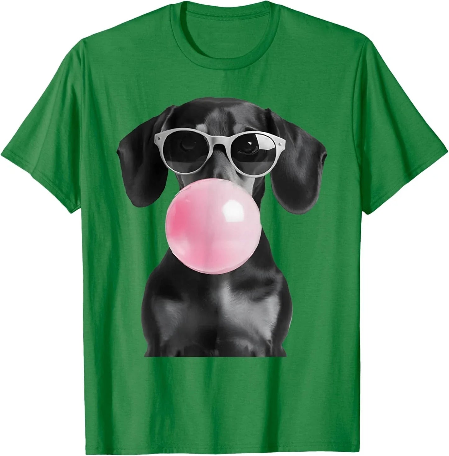Cute Black Dachshund Dog with Heart Glasses Bubble Unisex T-Shirt Unisex T-shirt, Sweatshirt, Hoodie, Long Sleeve Tee - T-Shirt, Sweatshirt, Hoodie