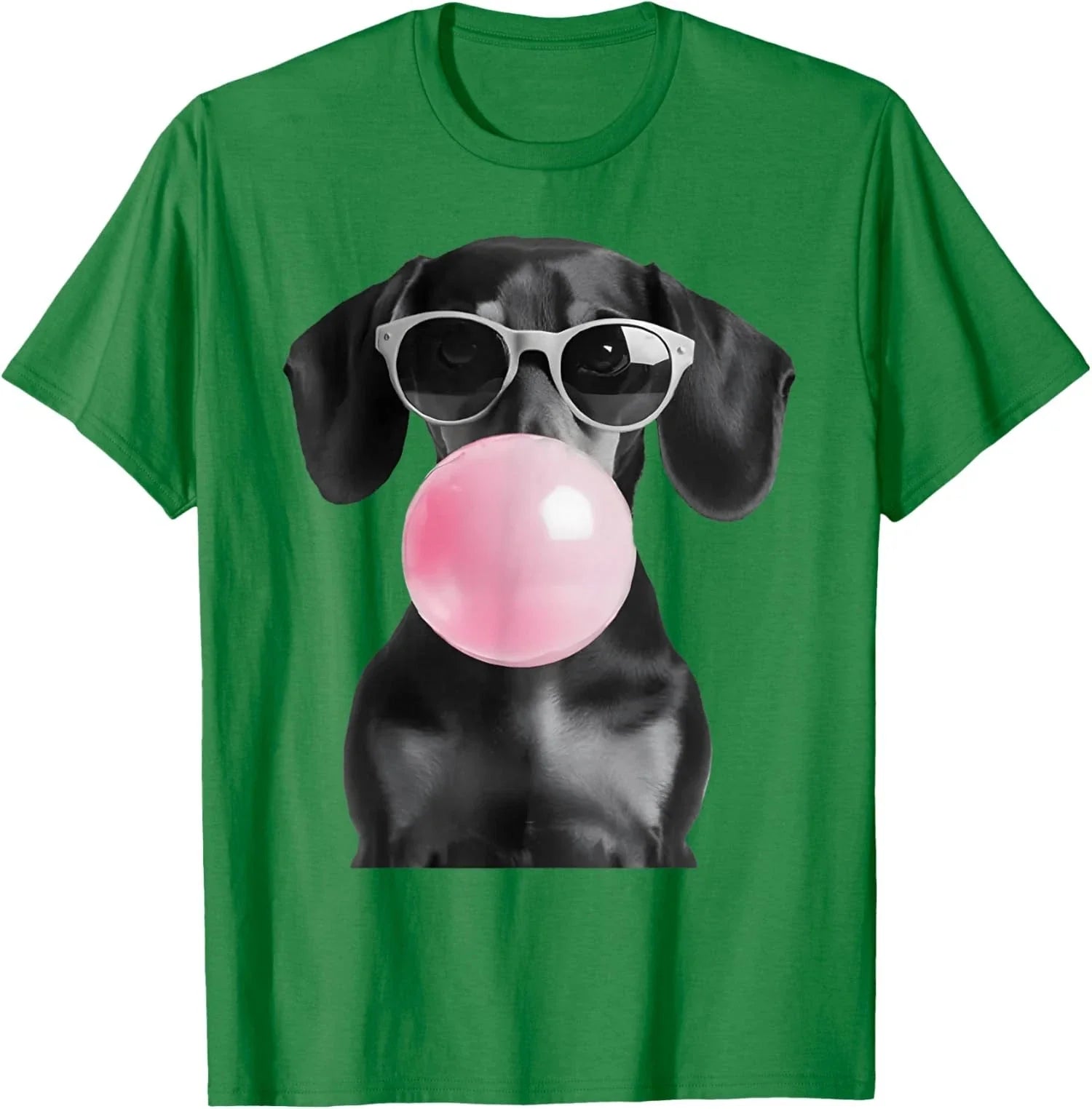 Cute Black Dachshund Dog with Heart Glasses Bubble Unisex T-Shirt Unisex T-shirt, Sweatshirt, Hoodie, Long Sleeve Tee - T-Shirt, Sweatshirt, Hoodie