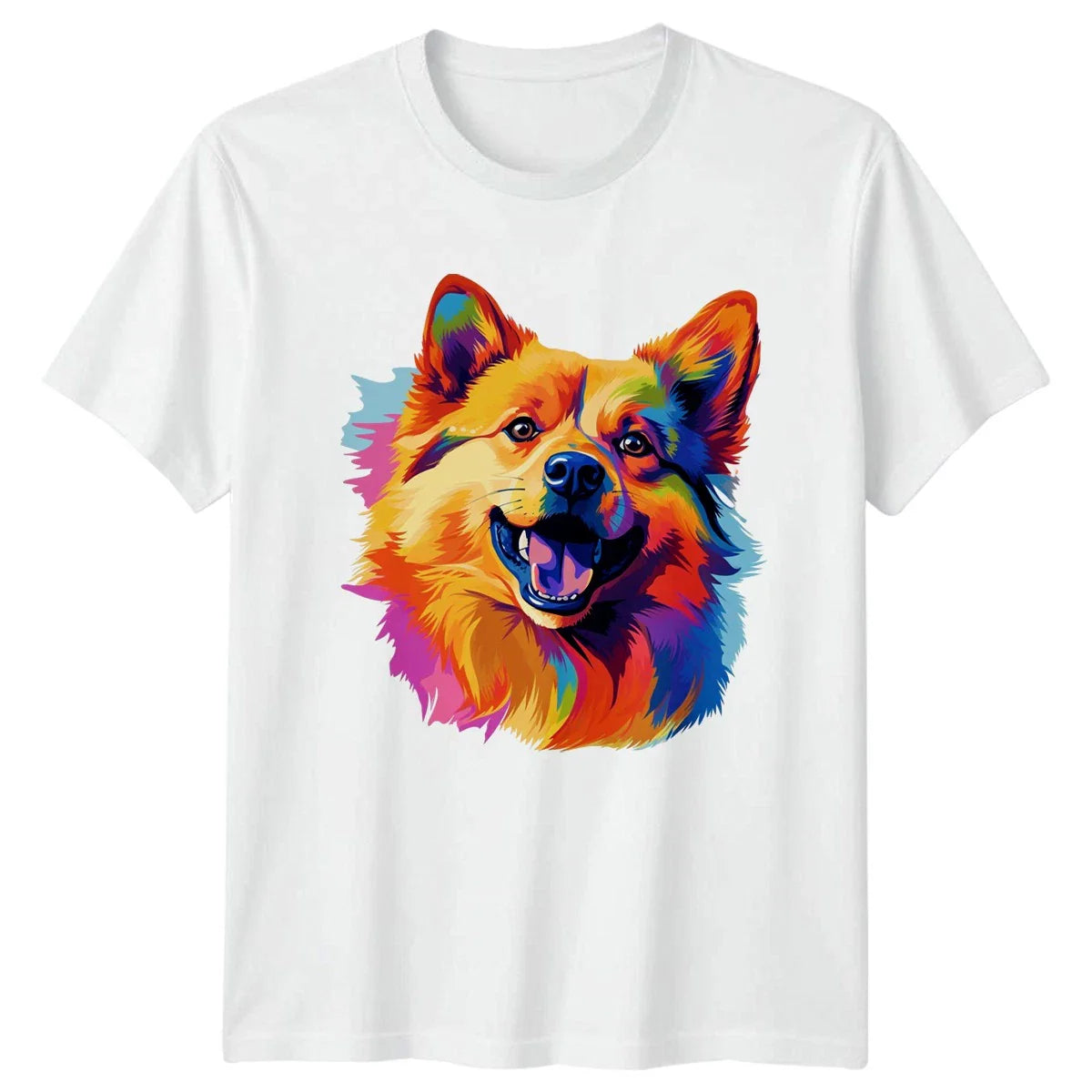 Colorful Dog Face T-Shirt Spitz Dog Lover Gift For Him And Her Unisex T-shirt, Sweatshirt, Hoodie, Long Sleeve Tee - T-Shirt, Sweatshirt, Hoodie