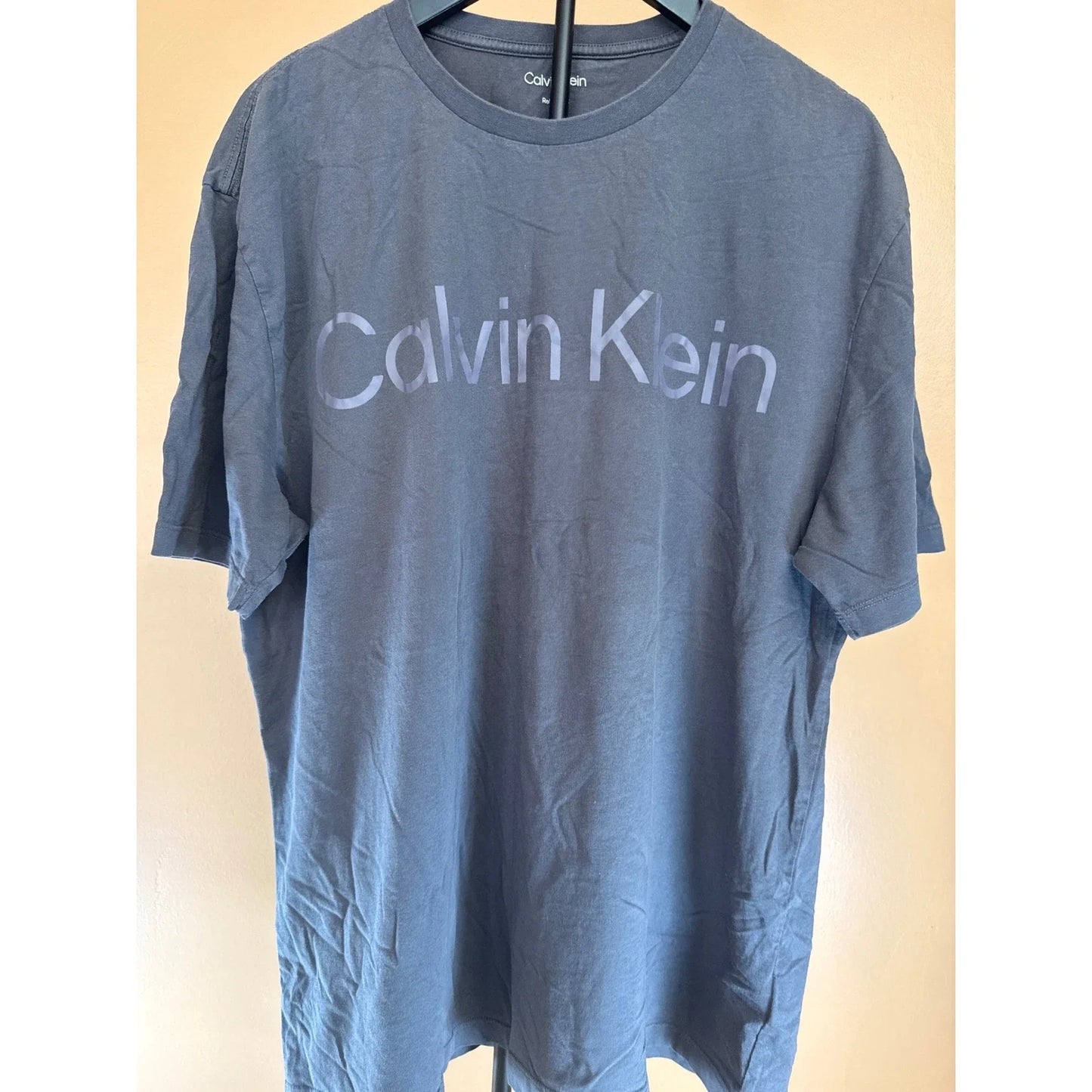 Calvin Klein Mens Relaxed Fit Graphic Logo T-Shirt Charcoal Gray L/G Unisex T-shirt, Sweatshirt, Hoodie, Long Sleeve Tee - T-Shirt, Sweatshirt, Hoodie