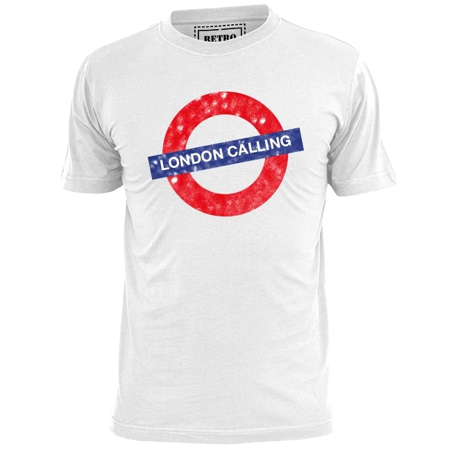 Mens London Calling Punk Rock T Shirt Ruts Clash Unisex T-shirt, Sweatshirt, Hoodie, Long Sleeve Tee - T-Shirt, Sweatshirt, Hoodie