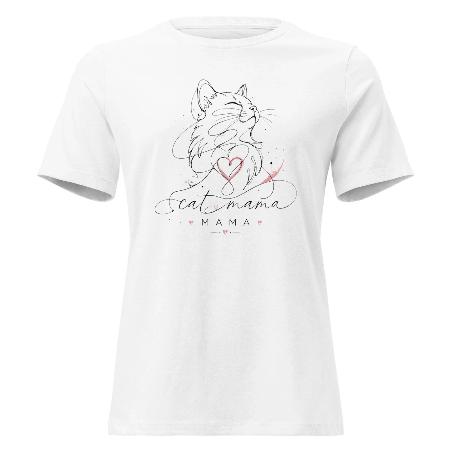 Cat Mama Shirt | Calligraphy Line Art Cat Mom Tee Unisex T-shirt, Sweatshirt, Hoodie, Long Sleeve Tee - T-Shirt, Sweatshirt, Hoodie