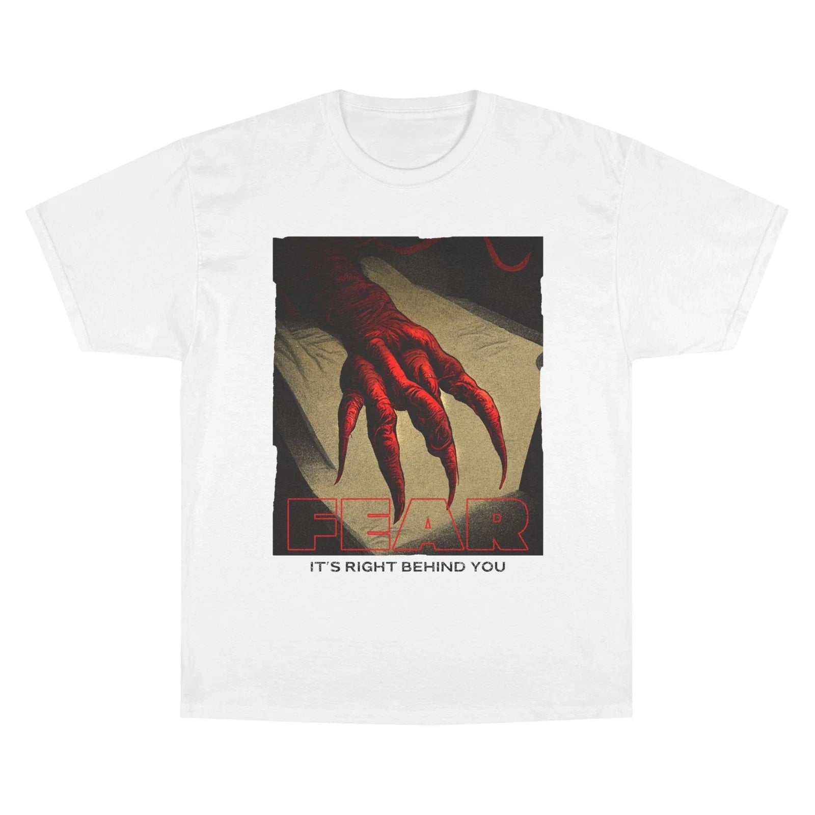 Fear Streetwear Horror Monster Grunge Short Sleeve Champion T-Shirt Unisex T-shirt, Sweatshirt, Hoodie, Long Sleeve Tee - T-Shirt, Sweatshirt, Hoodie