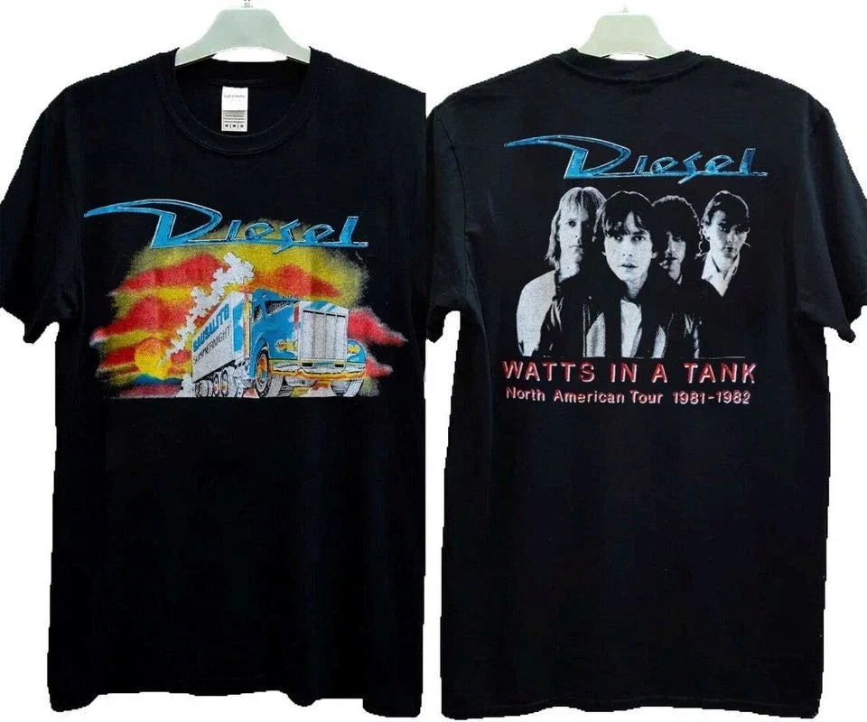 Diesel Watts In A Tank North American Tour 1981 - 1982 T-Shirt Unisex T-shirt, Sweatshirt, Hoodie, Long Sleeve Tee - T-Shirt, Sweatshirt, Hoodie