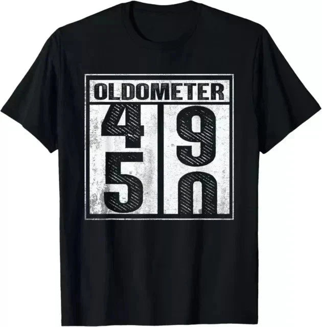 50th Birthday Funny Gift Men Women Oldometer 49-50 Shirt Gift Tees Unisex T-shirt, Sweatshirt, Hoodie, Long Sleeve Tee - T-Shirt, Sweatshirt, Hoodie