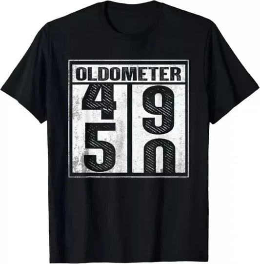 50th Birthday Funny Gift Men Women Oldometer 49-50 Shirt Gift Tees Unisex T-shirt, Sweatshirt, Hoodie, Long Sleeve Tee - T-Shirt, Sweatshirt, Hoodie