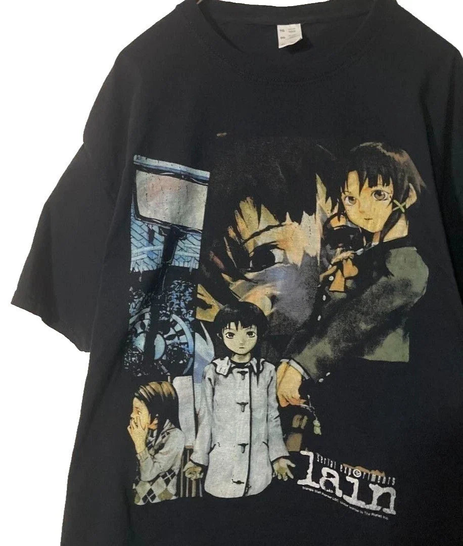 Serial Experiments lain T-shirt  Vintage black anime Japan  AN51451 Unisex T-shirt, Sweatshirt, Hoodie, Long Sleeve Tee - T-Shirt, Sweatshirt, Hoodie