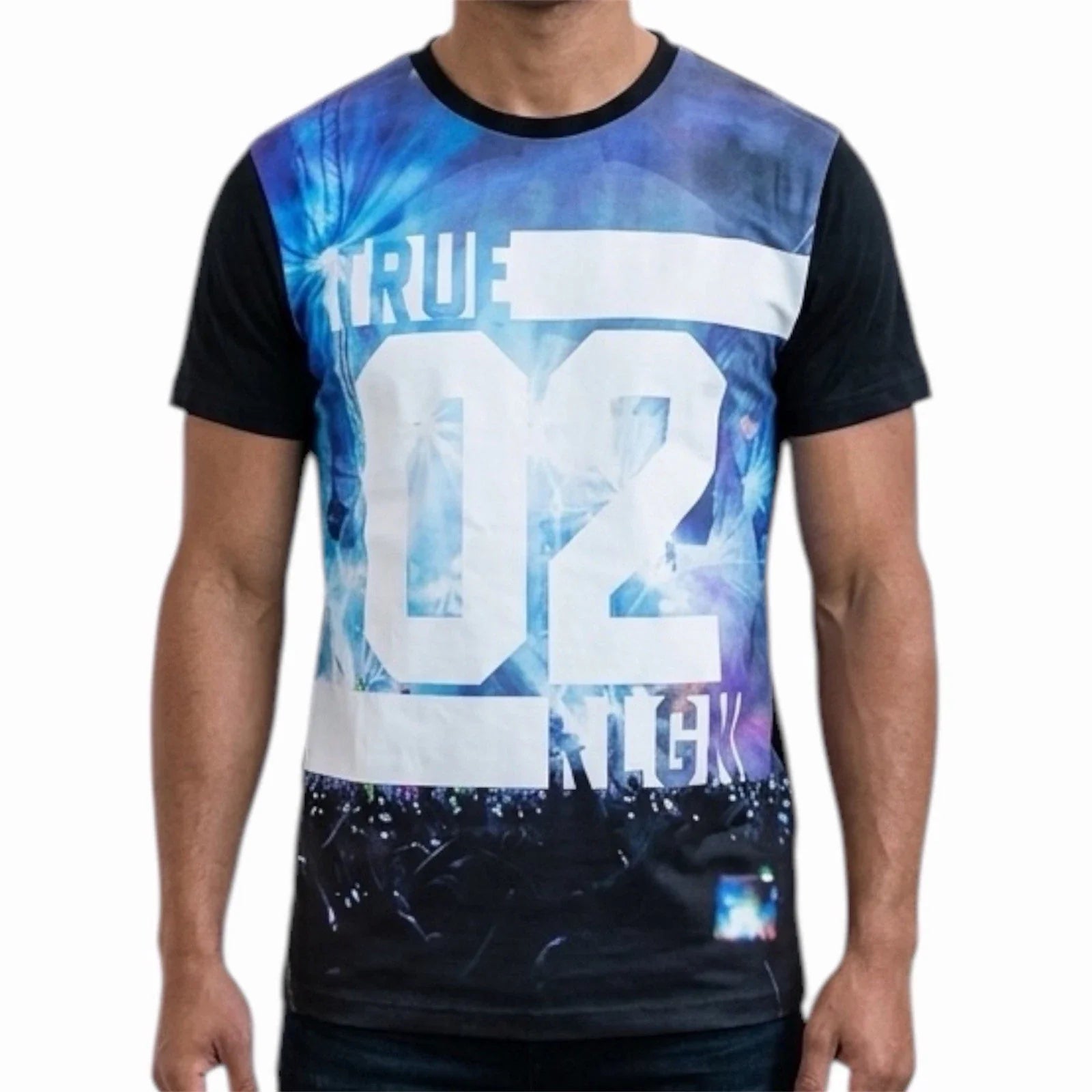 $79  TRUE RELIGION Black CONCERT SUBLIMATION Short Sleeve Graphic T-shirt NWT Unisex T-shirt, Sweatshirt, Hoodie, Long Sleeve Tee - T-Shirt, Sweatshirt, Hoodie