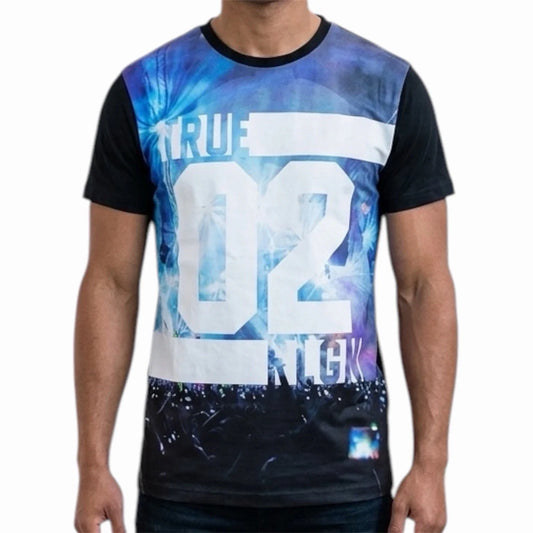 $79  TRUE RELIGION Black CONCERT SUBLIMATION Short Sleeve Graphic T-shirt NWT Unisex T-shirt, Sweatshirt, Hoodie, Long Sleeve Tee - T-Shirt, Sweatshirt, Hoodie