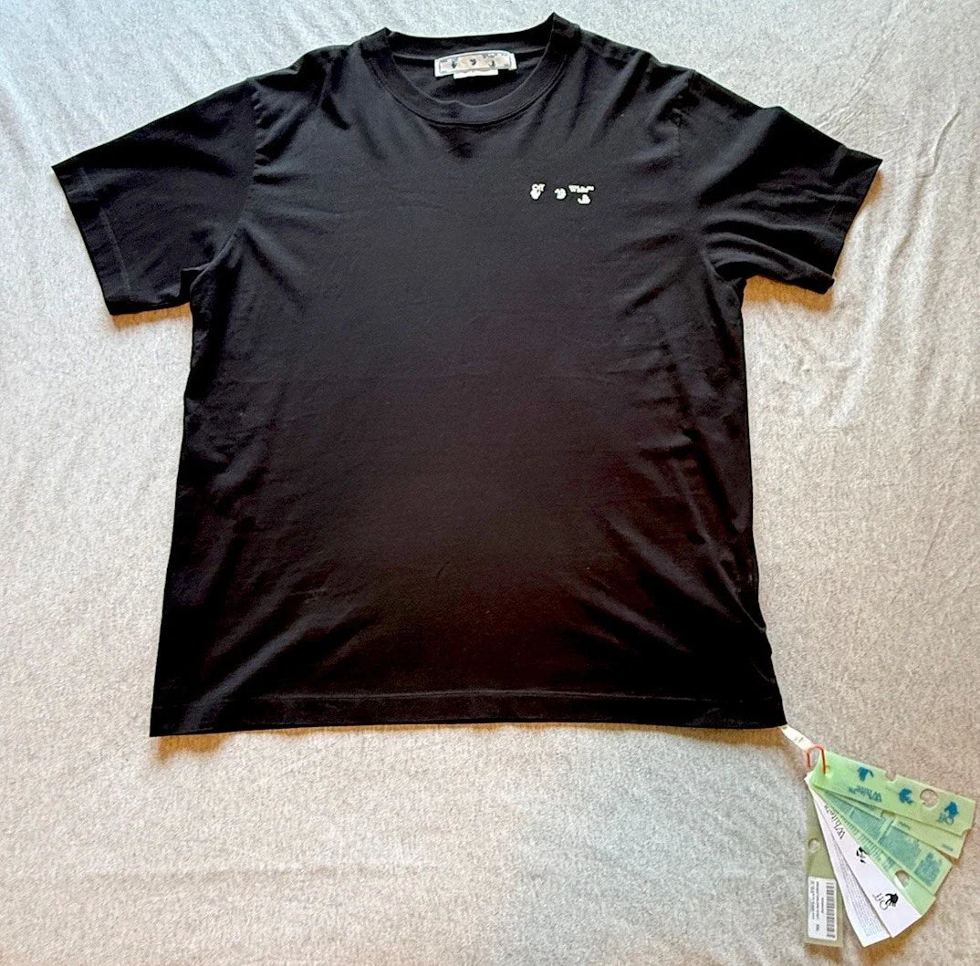 Off-White OW Logo Slim S/S Tee Black XXL NWT Authentic OMAA038S23JER0131001 Unisex T-shirt, Sweatshirt, Hoodie, Long Sleeve Tee - T-Shirt, Sweatshirt, Hoodie