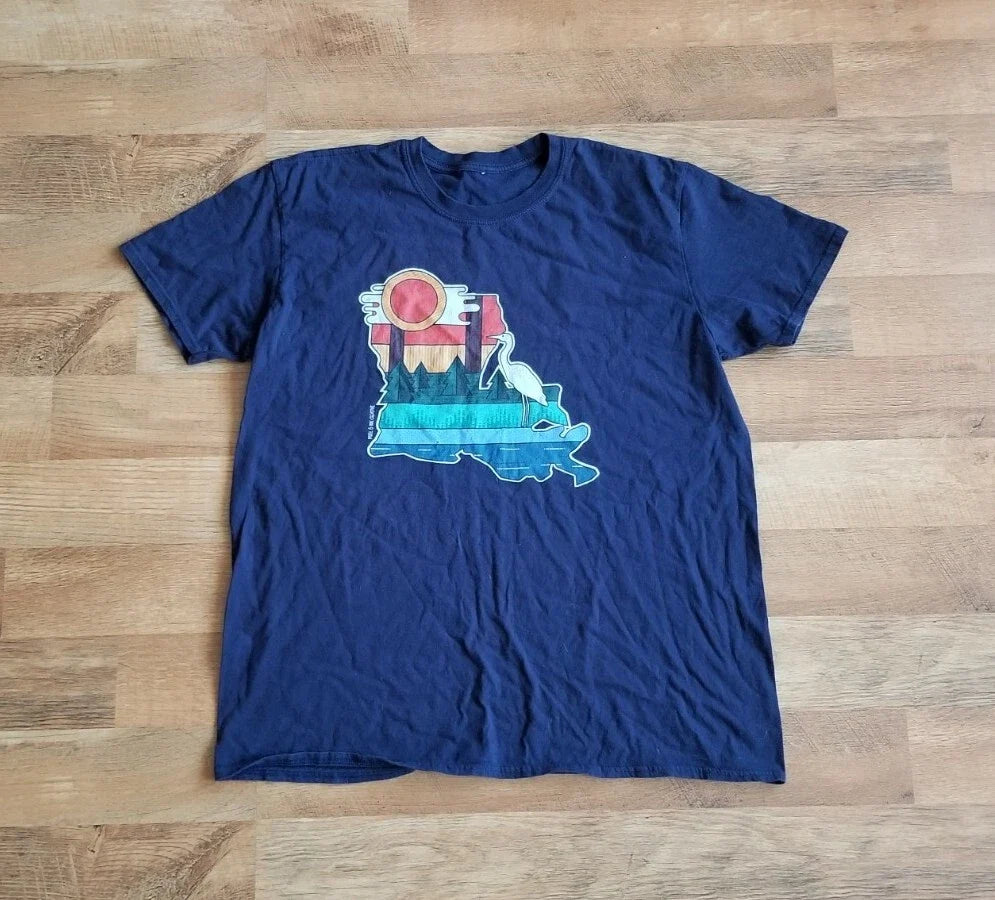 PIXLE & INK CREATIVE men's XL LOUISIANA T-shirt tee Unisex T-shirt, Sweatshirt, Hoodie, Long Sleeve Tee - T-Shirt, Sweatshirt, Hoodie