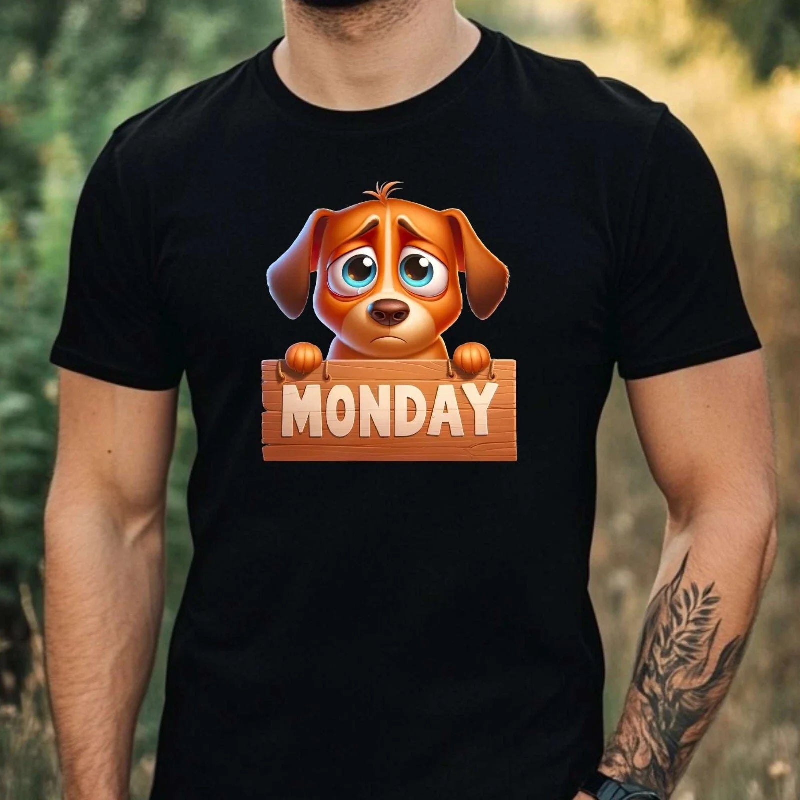 Mens Monday Animal Print Cotton T-Shirt Size XS to 5XL Unisex T-shirt, Sweatshirt, Hoodie, Long Sleeve Tee - T-Shirt, Sweatshirt, Hoodie