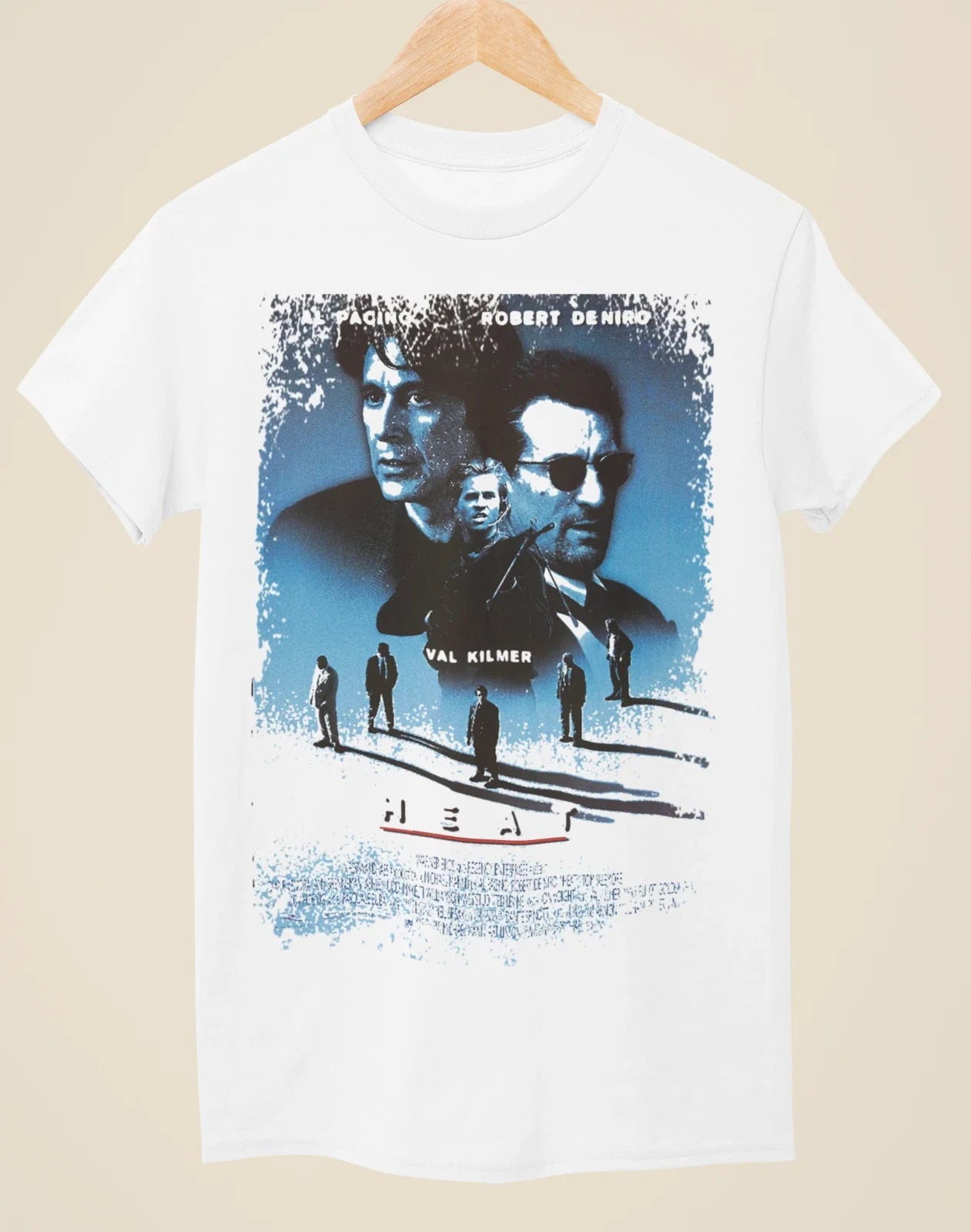 Heat - Movie Poster Inspired Unisex White T-Shirt Unisex T-shirt, Sweatshirt, Hoodie, Long Sleeve Tee - T-Shirt, Sweatshirt, Hoodie