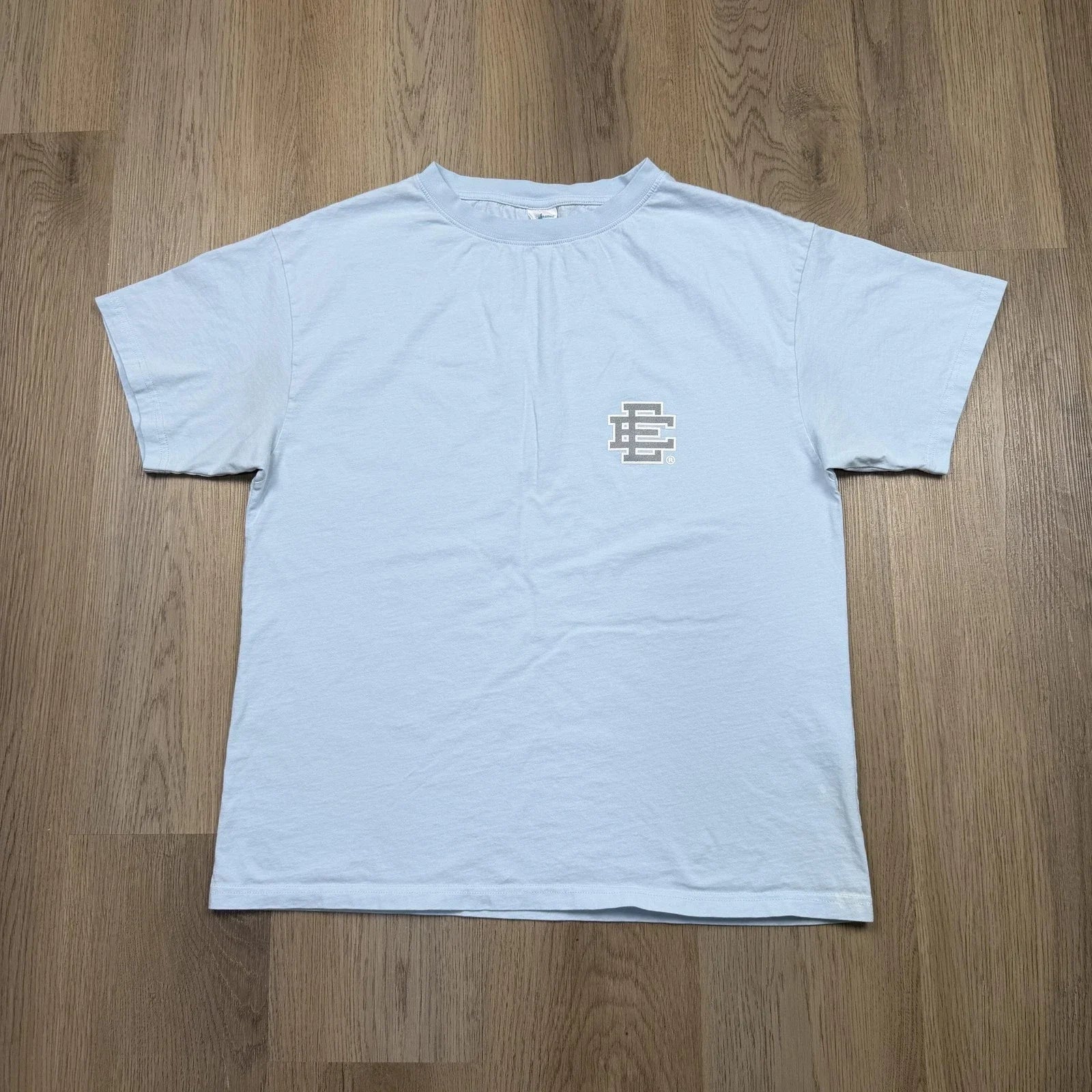 Eric Emanuel Shirt Mens Medium Blue Monogram Logo Graphic Tee Made In Portugal Unisex T-shirt, Sweatshirt, Hoodie, Long Sleeve Tee - T-Shirt, Sweatshirt, Hoodie