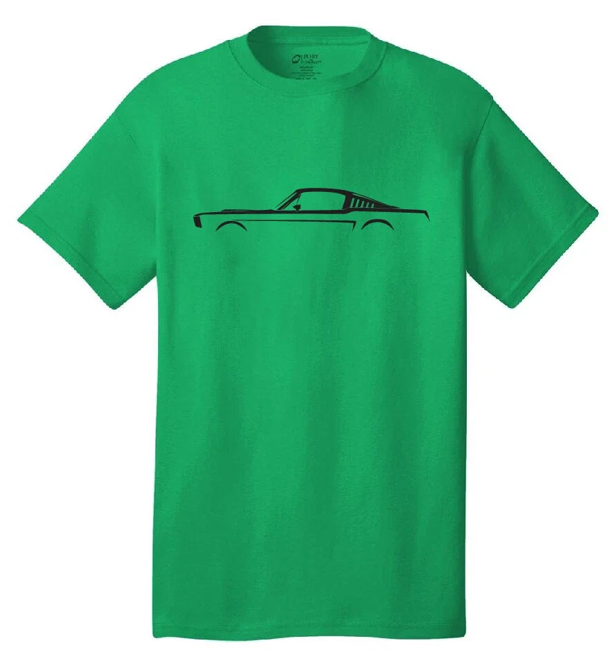 1965-66 Ford Mustang Silhouette t-shirt Classic Muscle Cars Racing Fastback 302 Unisex T-shirt, Sweatshirt, Hoodie, Long Sleeve Tee - T-Shirt, Sweatshirt, Hoodie