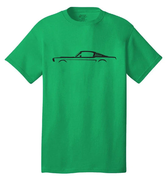1965-66 Ford Mustang Silhouette t-shirt Classic Muscle Cars Racing Fastback 302 Unisex T-shirt, Sweatshirt, Hoodie, Long Sleeve Tee - T-Shirt, Sweatshirt, Hoodie
