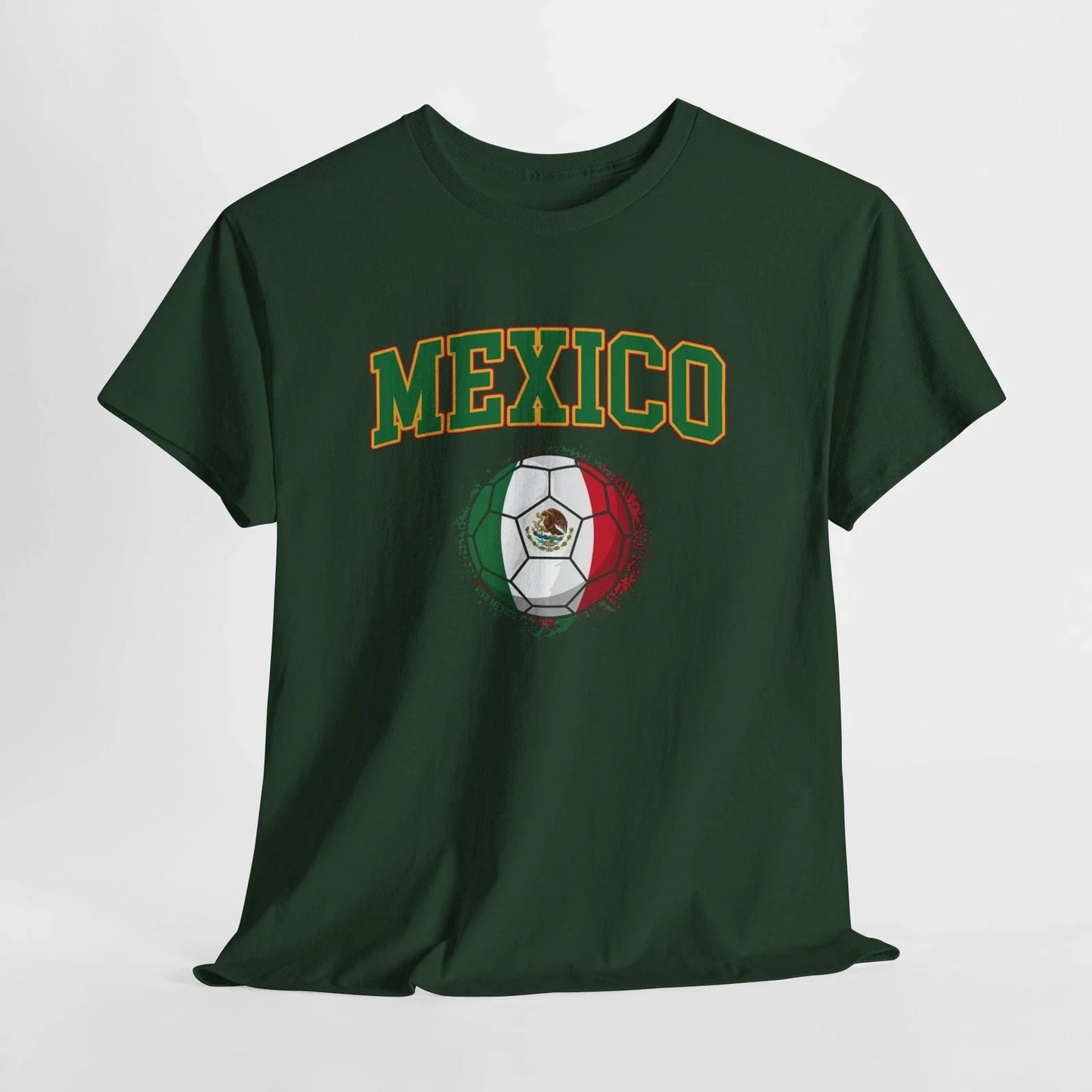 Mexico Soccer Ball Tee | Mexican Flag Football Jersey Style Unisex T-shirt, Sweatshirt, Hoodie, Long Sleeve Tee - T-Shirt, Sweatshirt, Hoodie