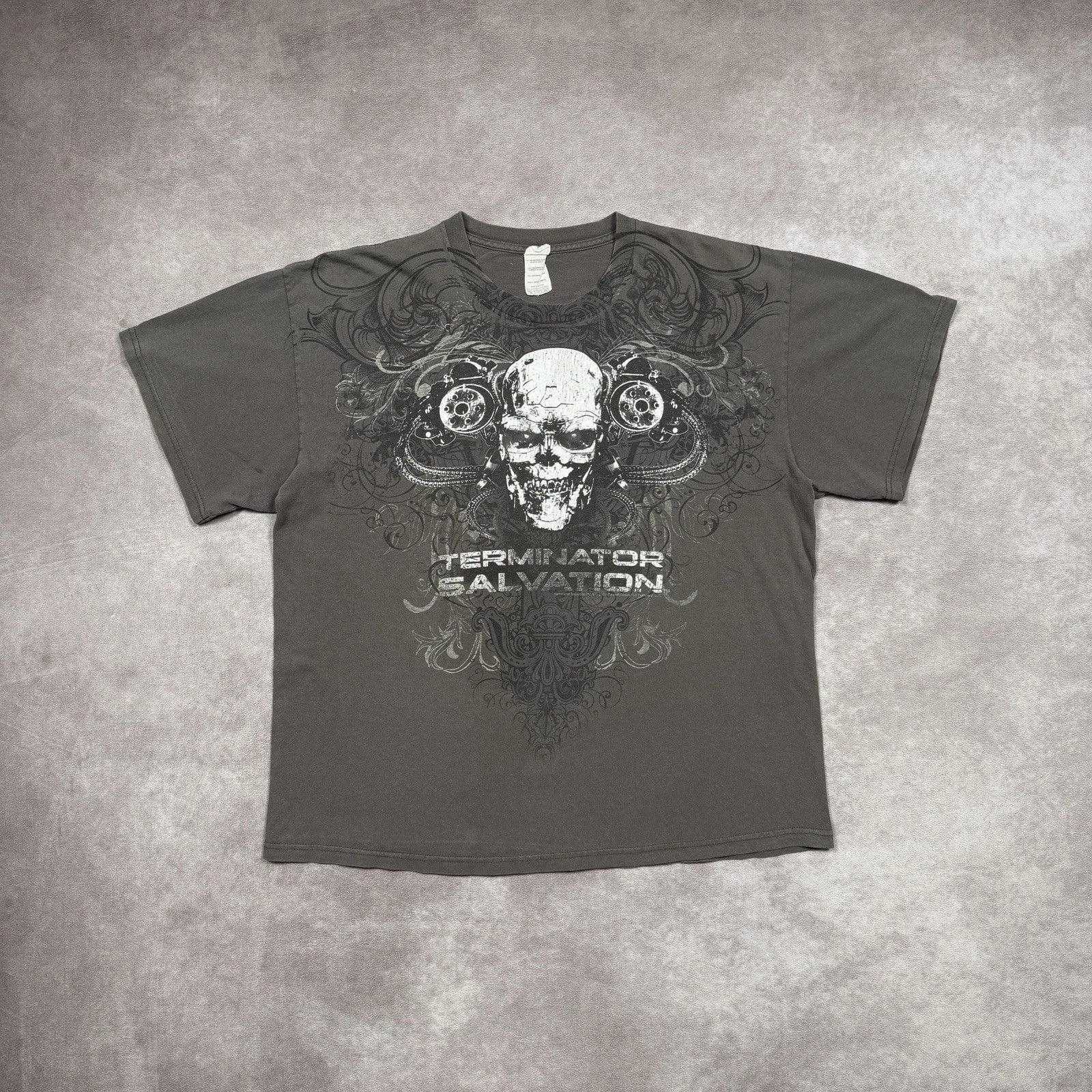 Terminator Salvation Shirt Mens XL 2009 Movie Promo Tee Universal Studios Skull Unisex T-shirt, Sweatshirt, Hoodie, Long Sleeve Tee - T-Shirt, Sweatshirt, Hoodie
