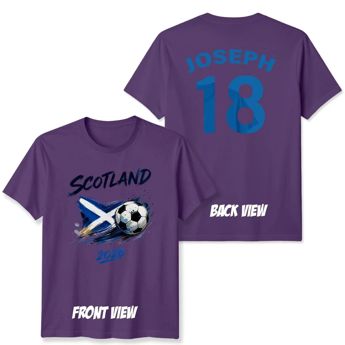 Personalized Custom Name And Number Scotland Football Modern Era Unisex T Shirt Unisex T-shirt, Sweatshirt, Hoodie, Long Sleeve Tee - T-Shirt, Sweatshirt, Hoodie