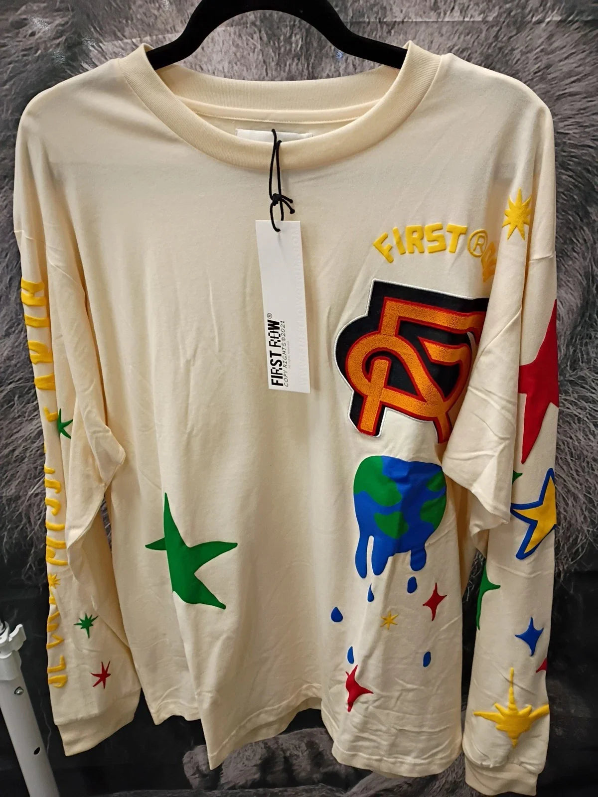 First Row Cream Long Sleeve Out Of This World Shirt Men's Size XL Unisex T-shirt, Sweatshirt, Hoodie, Long Sleeve Tee - T-Shirt, Sweatshirt, Hoodie