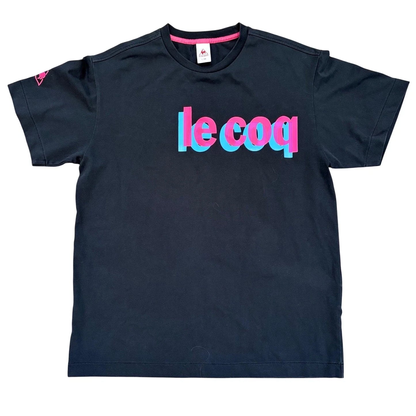 Le Coq Sportif Tee LG Black Neon Logo Graphic Shirt Y2K Streetwear Retro Sport Unisex T-shirt, Sweatshirt, Hoodie, Long Sleeve Tee - T-Shirt, Sweatshirt, Hoodie