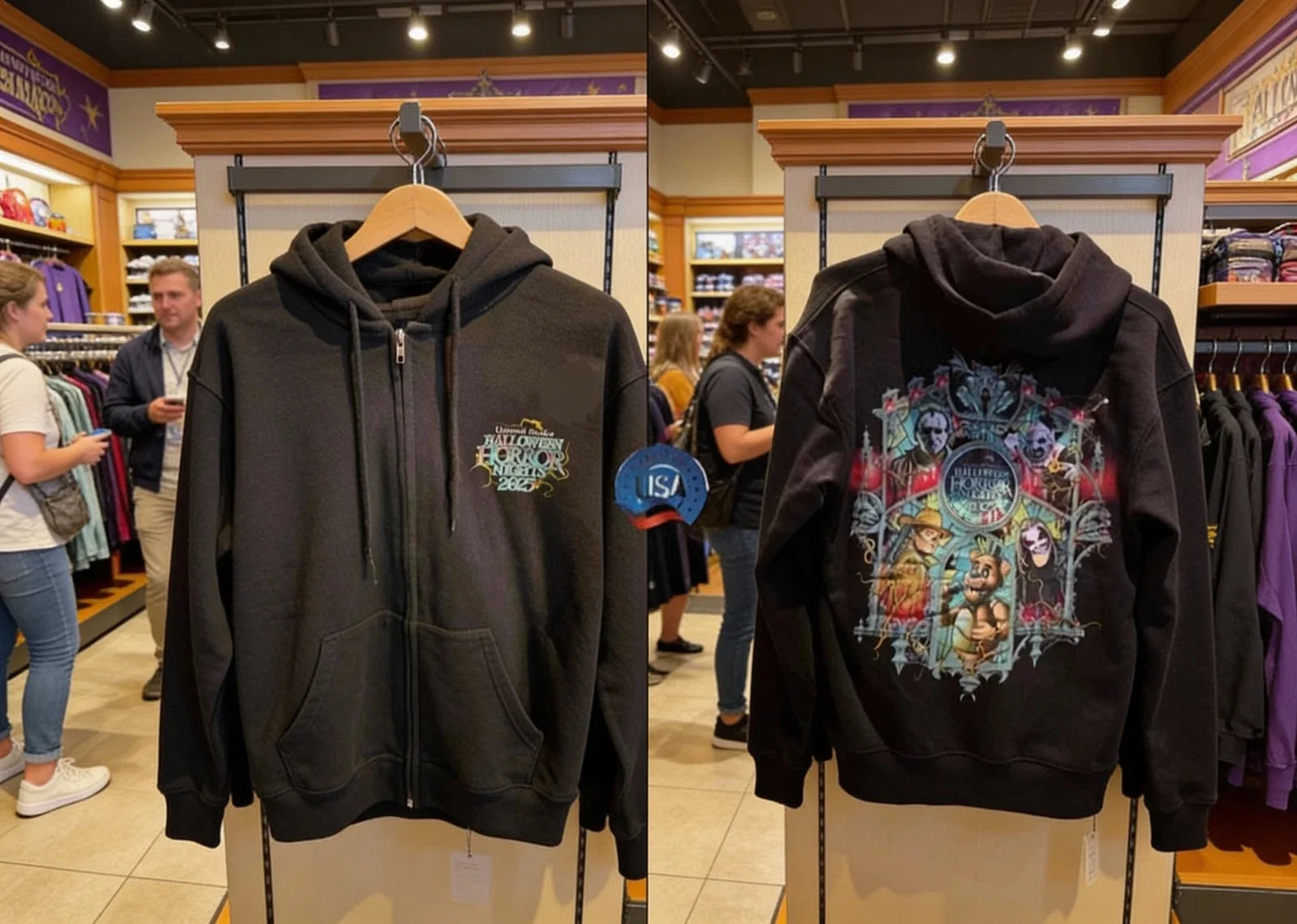 SALE!! Halloween 2025 Horror Nights Glow Graphip All Size S-5XL Hoodie Zip NWT Unisex T-shirt, Sweatshirt, Hoodie, Long Sleeve Tee - T-Shirt, Sweatshirt, Hoodie