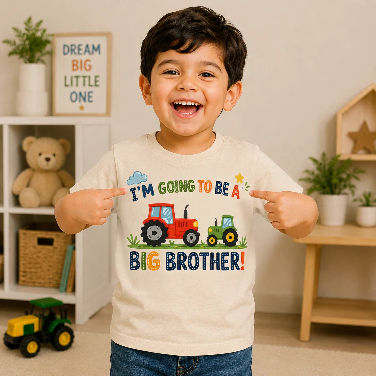Big Brother Tractor T Shirt, I'm Going To Be A Big Brother Gift Unisex T-shirt, Sweatshirt, Hoodie, Long Sleeve Tee - T-Shirt, Sweatshirt, Hoodie