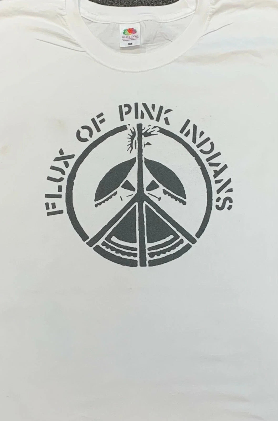 Flux Of Pink Indians WHITE T Shirt (8 x Diff Sizes) anarchy, crass, Unisex T-shirt, Sweatshirt, Hoodie, Long Sleeve Tee - T-Shirt, Sweatshirt, Hoodie