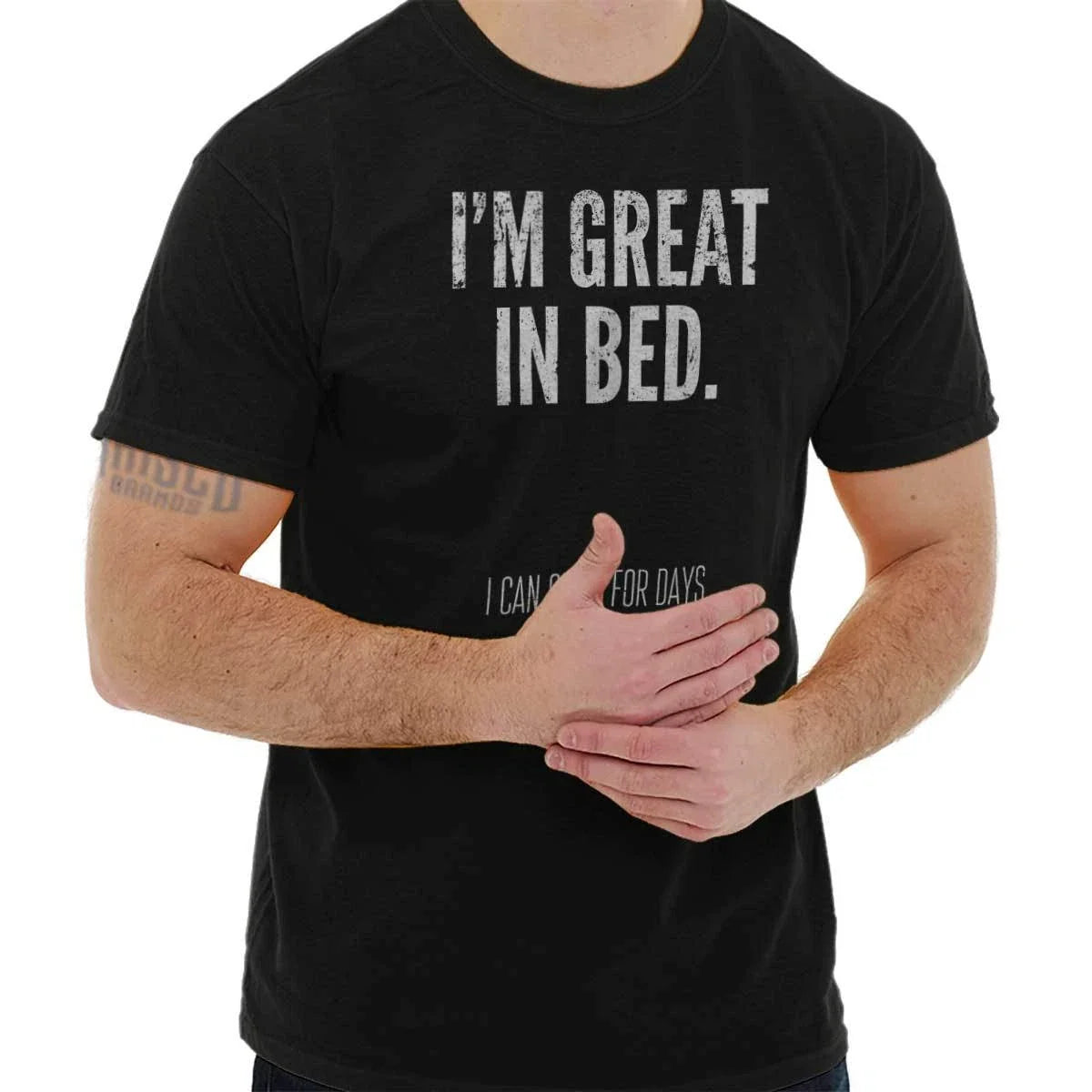 Great in Bed Funny Naps Lazy Sleeping Gifts Crewneck T Shirt Tee Men or Women Unisex T-shirt, Sweatshirt, Hoodie, Long Sleeve Tee - T-Shirt, Sweatshirt, Hoodie