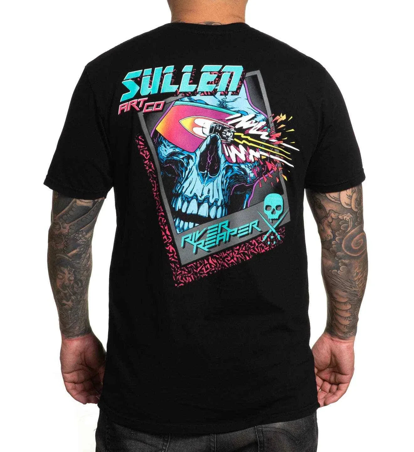 NEW Sullen Art Collective RIVER BLASTER TEE SHIRT BLACK LARGE-2XLARGE LIMITED Unisex T-shirt, Sweatshirt, Hoodie, Long Sleeve Tee - T-Shirt, Sweatshirt, Hoodie