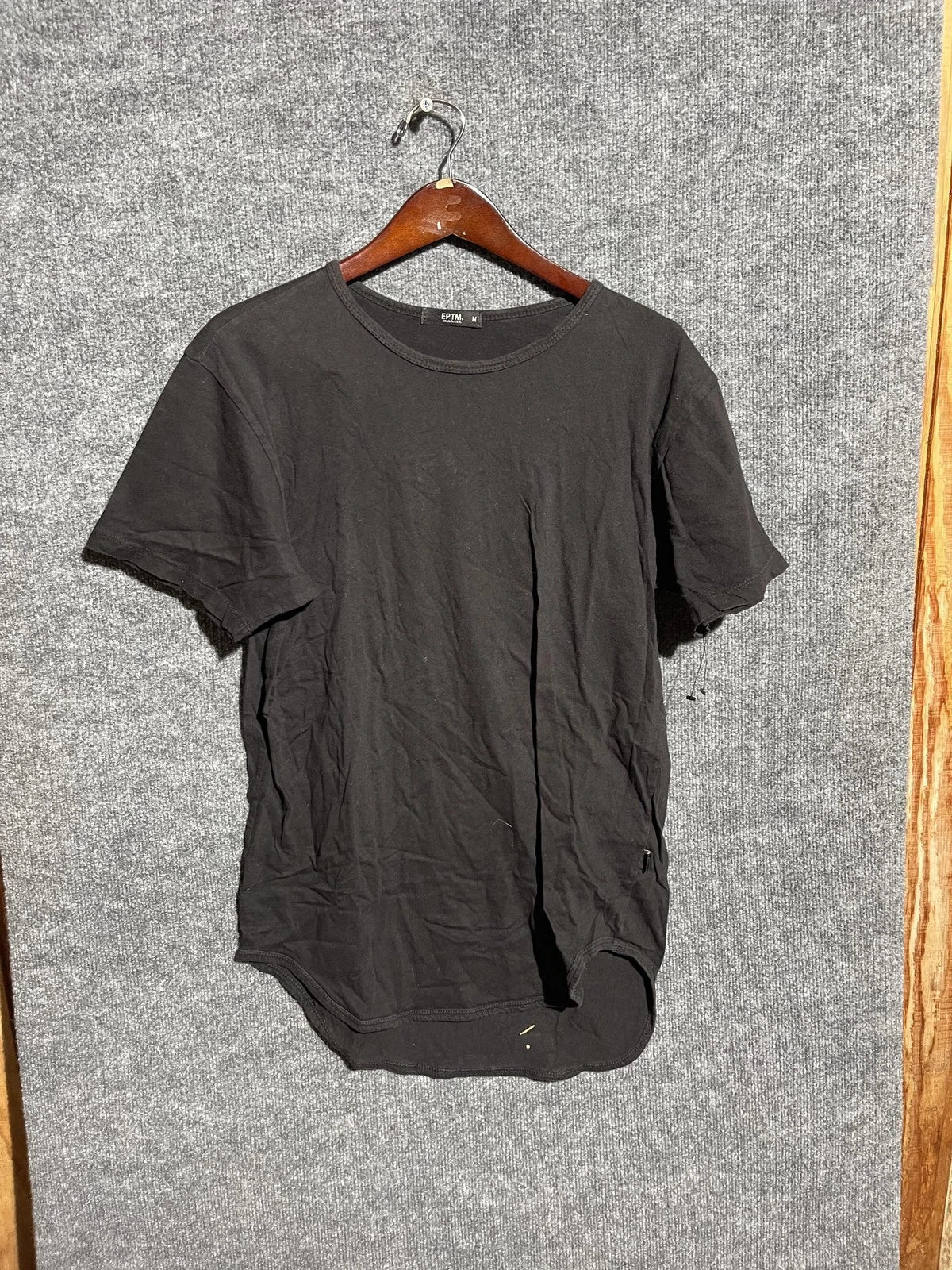 EPTM. Shirt Mens Medium Black Longline Curved Hem Made in USA Tee Streetwear Unisex T-shirt, Sweatshirt, Hoodie, Long Sleeve Tee - T-Shirt, Sweatshirt, Hoodie