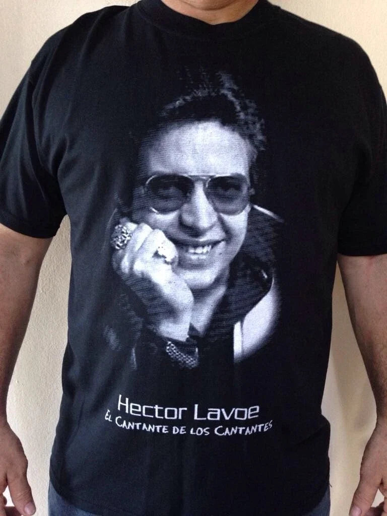 Camiseta negra Hector Lavoe en serigrafia Unisex T-shirt, Sweatshirt, Hoodie, Long Sleeve Tee - T-Shirt, Sweatshirt, Hoodie