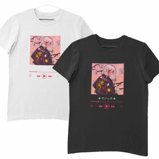 Anime Aesthetic Themed T-Shirt White or Black T-Shirt Unisex T-shirt, Sweatshirt, Hoodie, Long Sleeve Tee - T-Shirt, Sweatshirt, Hoodie