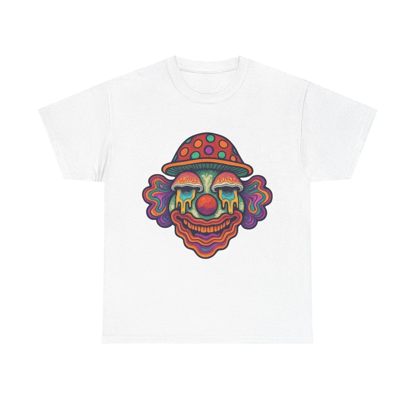 Unisex Adult T Shirt Trippy Mushroom Art Clown Face NEW Psychedelic Hippie Tee Unisex T-shirt, Sweatshirt, Hoodie, Long Sleeve Tee - T-Shirt, Sweatshirt, Hoodie
