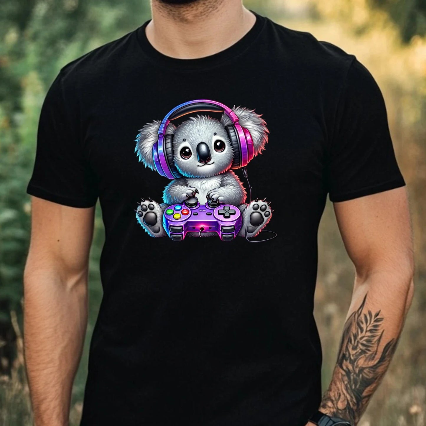 Mens Gamer Animal Print Cotton T-Shirt Size XS to 5XL Unisex T-shirt, Sweatshirt, Hoodie, Long Sleeve Tee - T-Shirt, Sweatshirt, Hoodie
